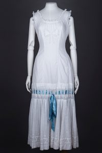 Cotton Princess-line chemise with lace appliqué and embroidery Photography by Tigz Rice Studios The Underpinnings Museum