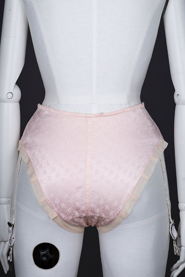 Jacquard weave high-leg suspender knickers by Mondaine Photography by Tigz Rice Studios The Underpinnings Museum