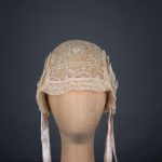 Lace ruffle boudoir cap, c.1920s, USA. The Underpinnings Museum. Photography by Tigz Rice