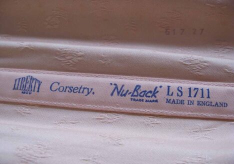 Liberty 'Nu-Back' girdle, manufactured by R & W H Symington & Company, c.1935-61. Donated to London College of Fashion Archives by Lorraine Smith