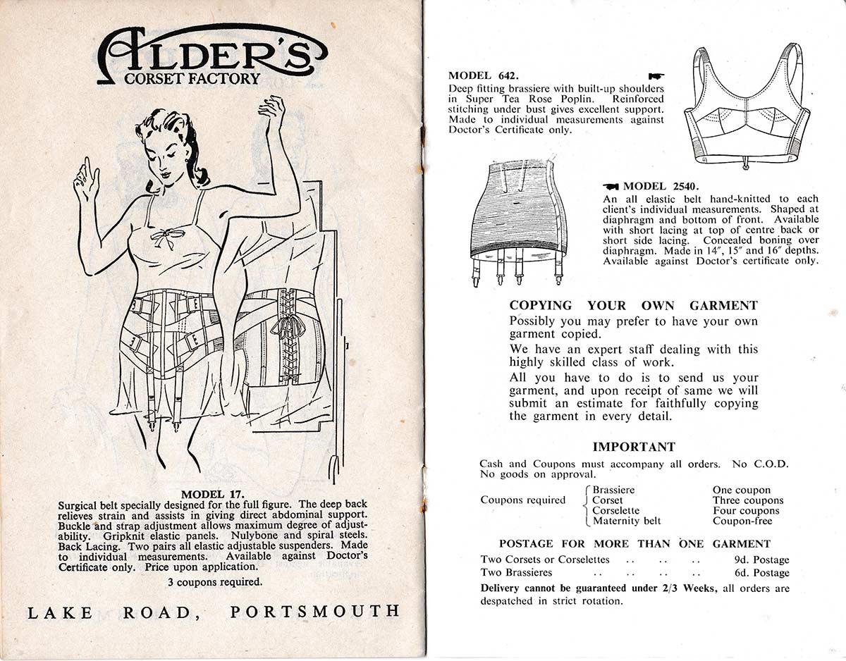 Aldrex Corsets & Brassieres Catalogue, circa 1950, The Underpinnings Museum