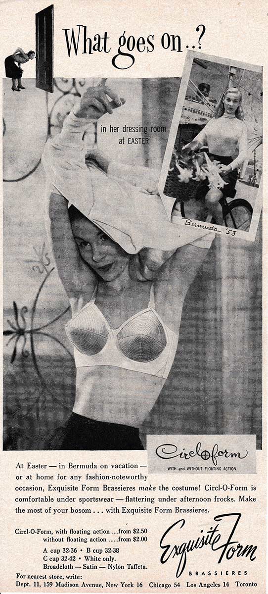 Exquisite Form 'Circloform Floating Action' Brassiere 'Easter' Advert