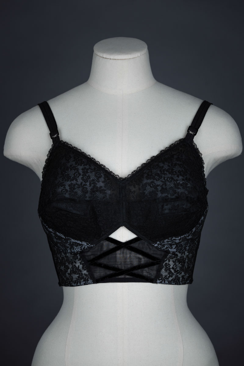 Longline Sheer Bralette with Lace Trim
