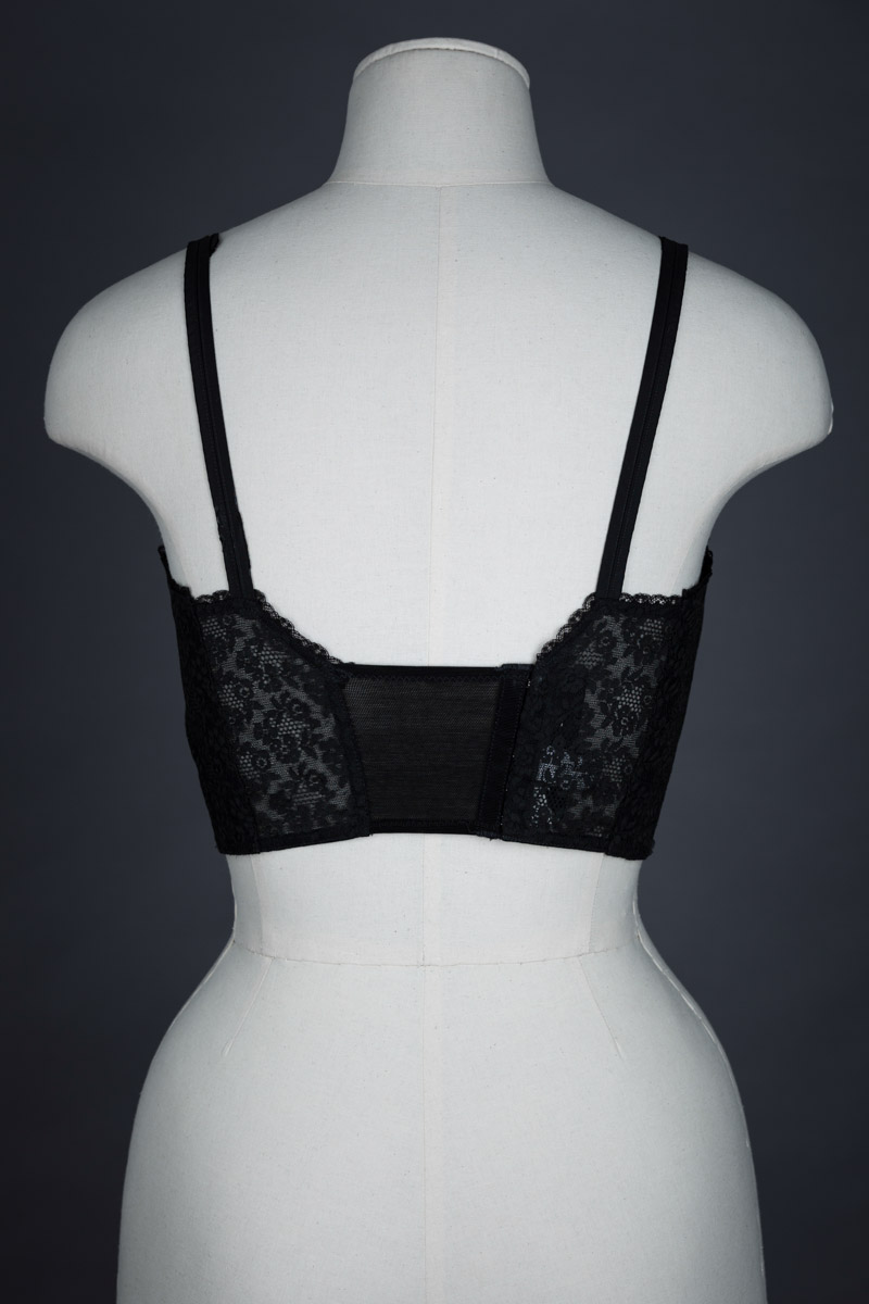 Lace And Velvet Trim Longline Bra By Christian Dior, c. 1950s The Underpinnings Museum shot by Tigz Rice Studios 2017