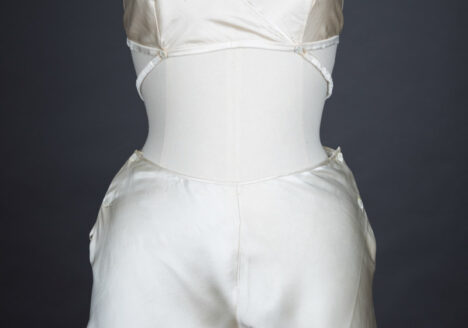 Embroidered Silk Kestos Style Bra & Tap Pant Set, c. early 1930s The Underpinnings Museum shot by Tigz Rice Studios 2017