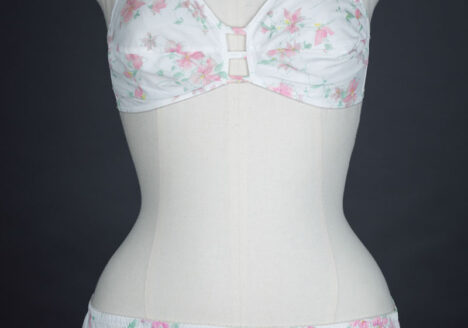 Floral Printed Nylon Bra & Knicker Set By Saks Fifth Avenue, c. 1960s The Underpinnings Museum shot by Tigz Rice Studios 2017