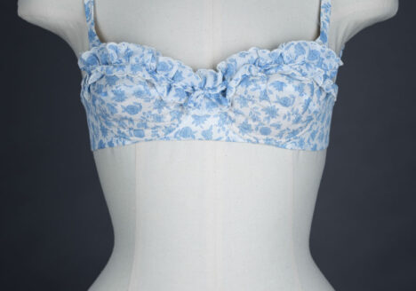 Floral Ruffled Terylene Bra By St Michael, c. 1960s The Underpinnings Museum shot by Tigz Rice Studios 2017