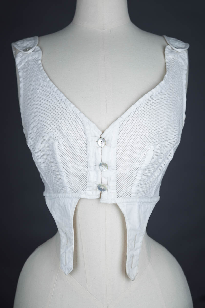 Aertex and elastic bust bodice, c. 1900s The Underpinnings Museum shot by Tigz Rice Studios 2017