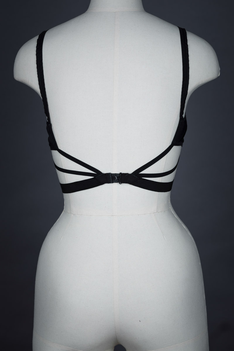 Low Back Tear Drop Quilted Cup Bra By Charnaux, c. 1950s The Underpinnings Museum shot by Tigz Rice Studios 2017
