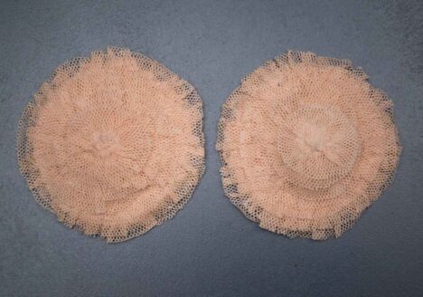 Pleated tulle and satin bust pads, c.1930s The Underpinnings Museum shot by Tigz Rice Studios 2017