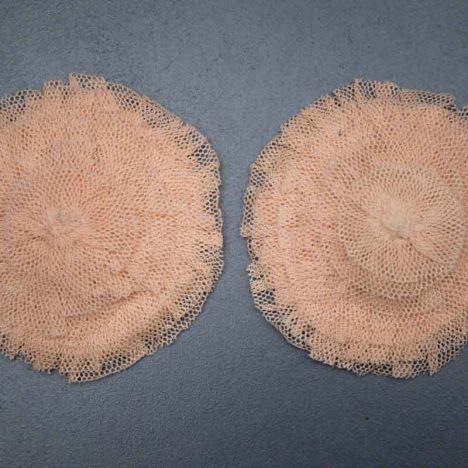 Pleated tulle and satin bust pads, c.1930s The Underpinnings Museum shot by Tigz Rice Studios 2017