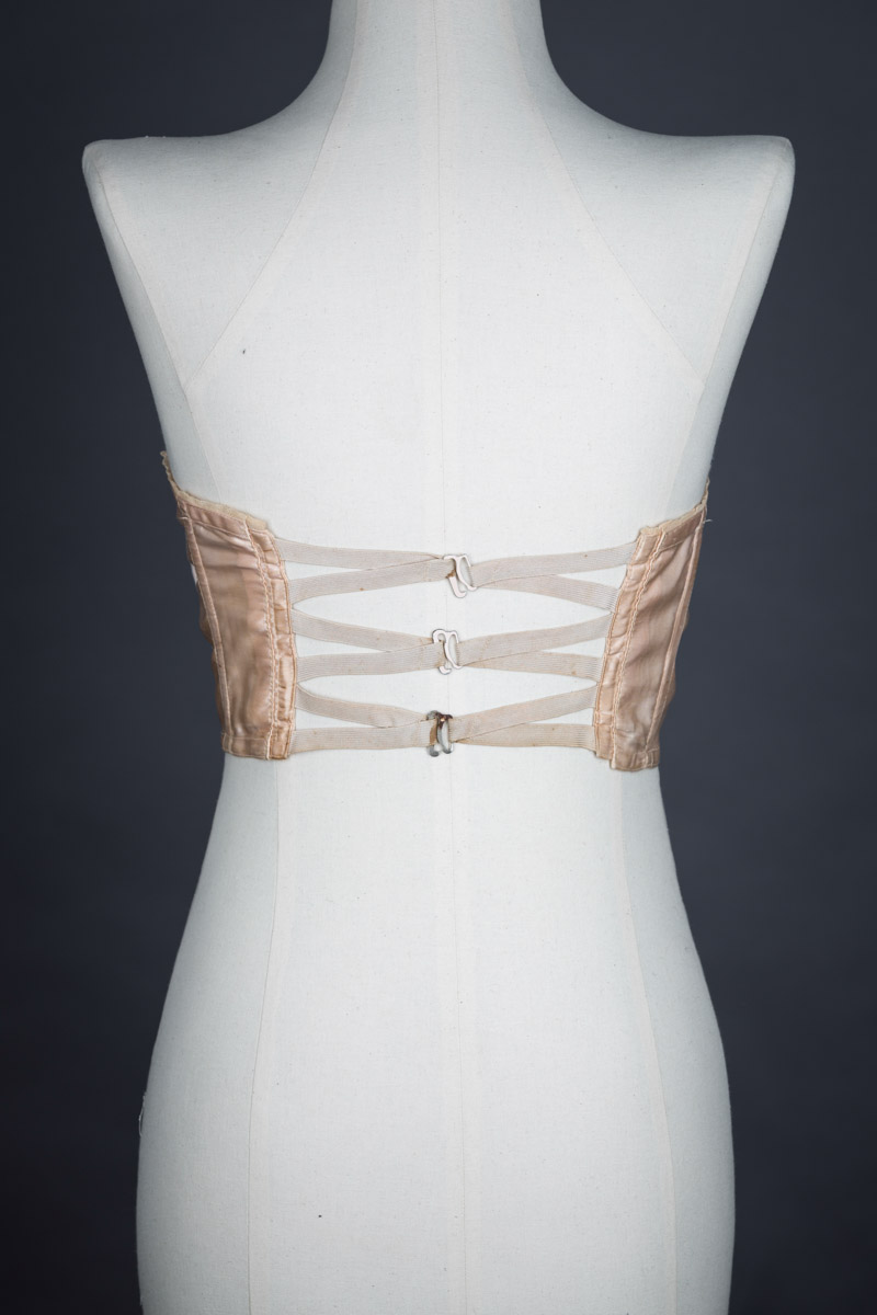 Satin Cathedral Bra With Celluloid Boning By Rita Ro, c. 1930s The Underpinnings Museum shot by Tigz Rice Studios 2017