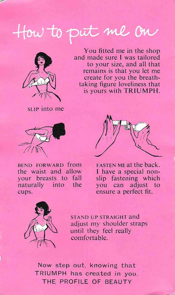 Triumph 'Please Pamper Me' Garment Care Booklet, c. 1950s. The Underpinnings Museum