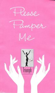 Triumph 'Please Pamper Me' Garment Care Booklet, c. 1950s. The Underpinnings Museum