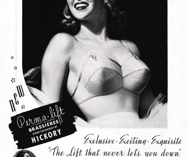 Perma-Lift 'Hickory' Brassiere Advert, 1942, USA. The Underpinnings Museum