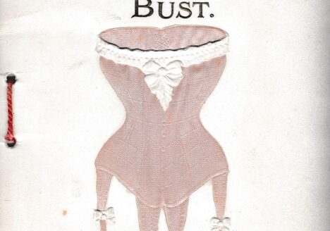 'A Good Old Xmas Bust' Christmas Greeting Card, c.1905, Great Britain. The Underpinnings Museum Collection