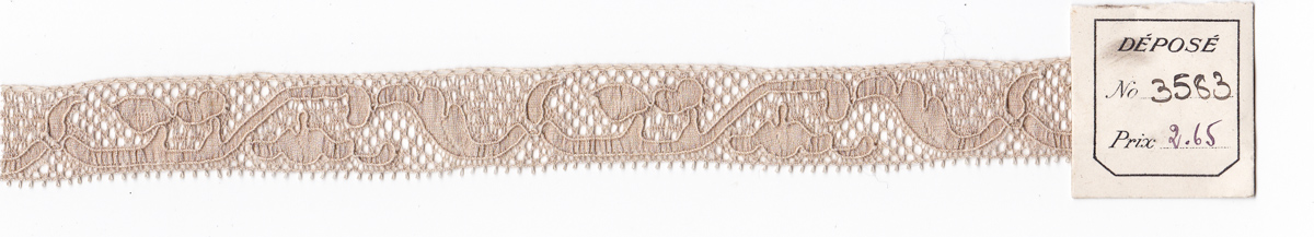Leavers machine lace sample. C. 1900, France. From The Underpinnings Museum collection