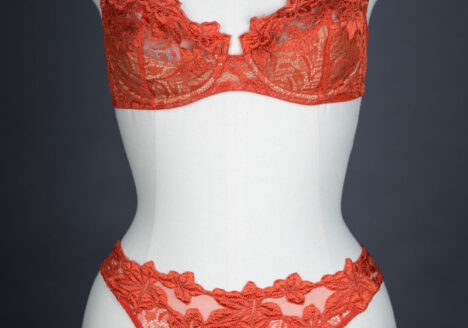 Stretch And Guipure Lace Underwire Bra & High Cut Brief By La Perla, c. 1995 The Underpinnings Museum shot by Tigz Rice Studios 2017