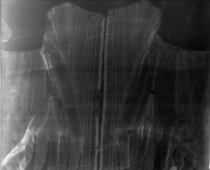 c. 18th century whaleboned stays, X-rayed in 2016, Austria Kindly donated by http://www.kurvendiskussionen.at/ From The Underpinnings Museum collection.