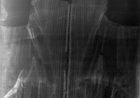 c. 18th century whaleboned stays, X-rayed in 2016, Austria Kindly donated by http://www.kurvendiskussionen.at/ From The Underpinnings Museum collection.