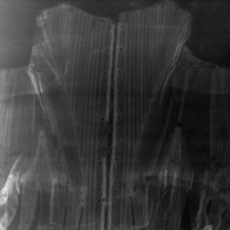 c. 18th century whaleboned stays, X-rayed in 2016, Austria Kindly donated by http://www.kurvendiskussionen.at/ From The Underpinnings Museum collection.