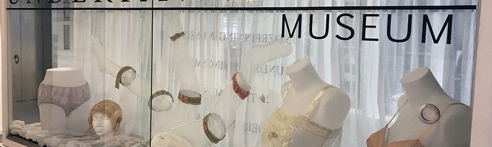 The vitrine display at London College of Fashion, curated by Gill MacGregor . Image by Lorraine Smith.