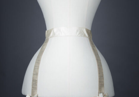 Cream Silk Hose Supporter Suspender Belt, c. 1900s. From The Underpinnings Museum collection Photography by Tigz Rice