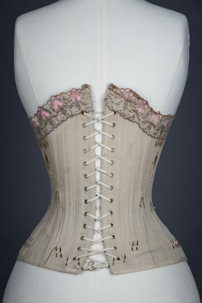 'Droit Devant Forme Nouvelle' Drab Coutil Corset With Flossing ...