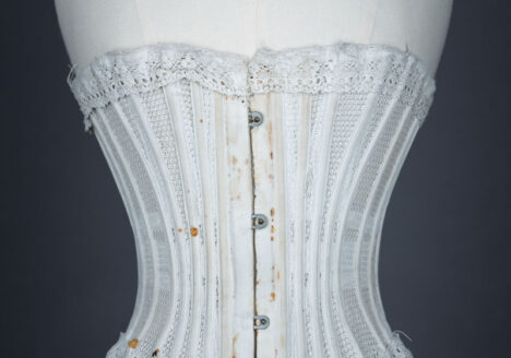 'Langdon & Batcheller's Genuine Thomson's Glove Fitting' Corset, 'Made of English Netting', c. 1902, USA. The Underpinnings Museum. Photography by Tigz Rice