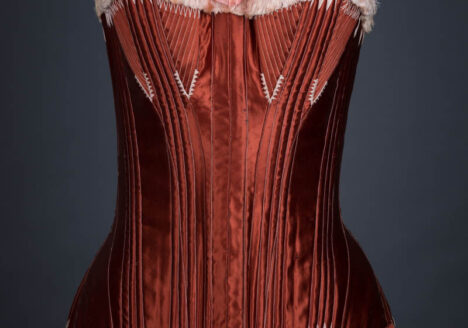 Silk maternity corset by La Huri, c. 1885, Spain. From The Underpinnings Museum collection Photography by Tigz Rice