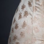 Floral silk wedding corset by Lafayette, c. 1910s, France. The Underpinnings Museum. Photo by Tigz Rice