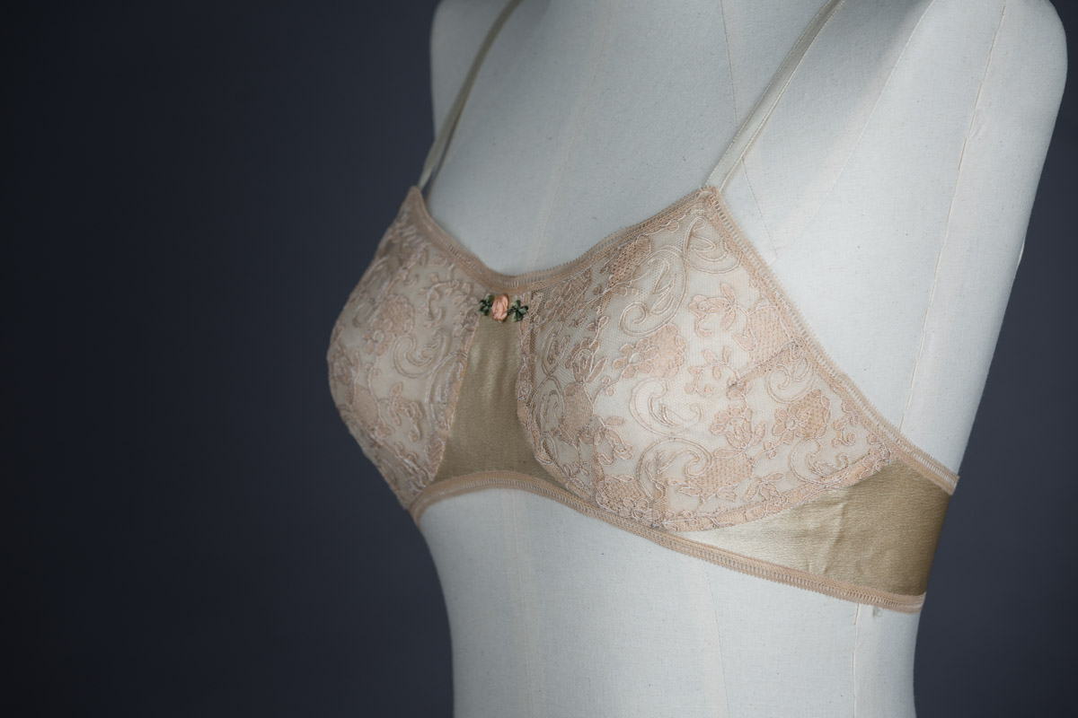 Silk & Lace Bra By Warner's Egyptian, c. 1920s, USA. The Underpinnings Museum. Photo by Tigz Rice
