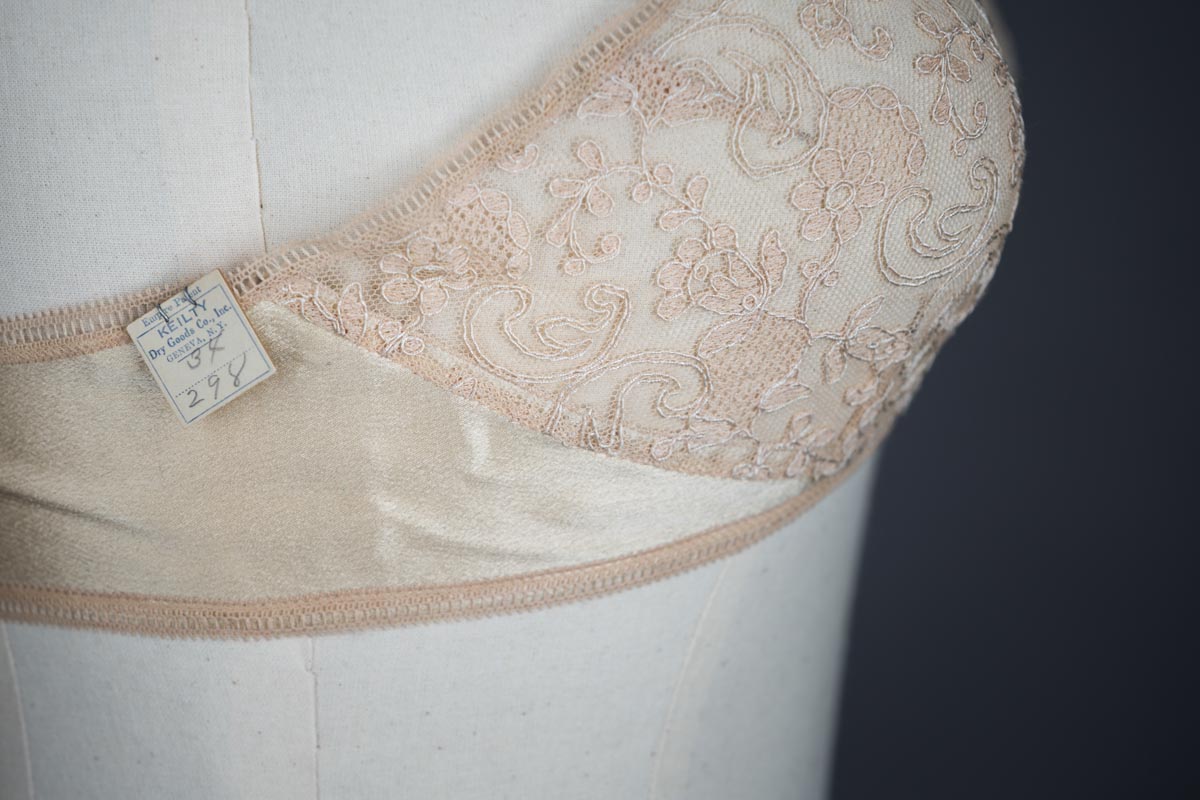 Silk & Lace Bra By Warner's Egyptian, c. 1920s, USA. The Underpinnings Museum. Photo by Tigz Rice