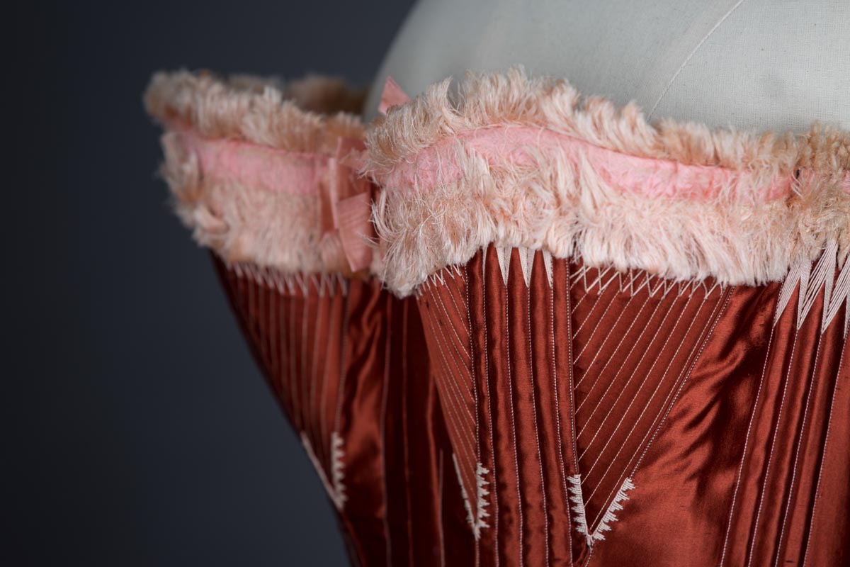 Silk maternity corset by La Huri, c. 1885, Spain. From The Underpinnings Museum collection Photography by Tigz Rice