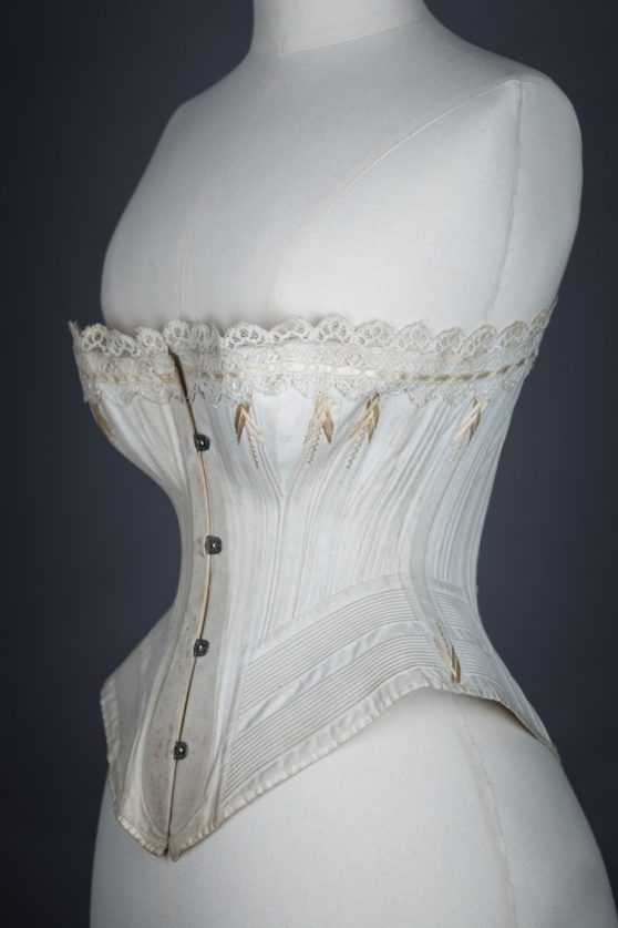 Corded Corset With Flossing Embroidery By S&S | The Underpinnings Museum