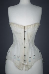 Cotton corset with cording and exposed spiral steel boning, c. 1900-5, Denmark. From The Underpinnings Museum collection. Photography by Tigz Rice