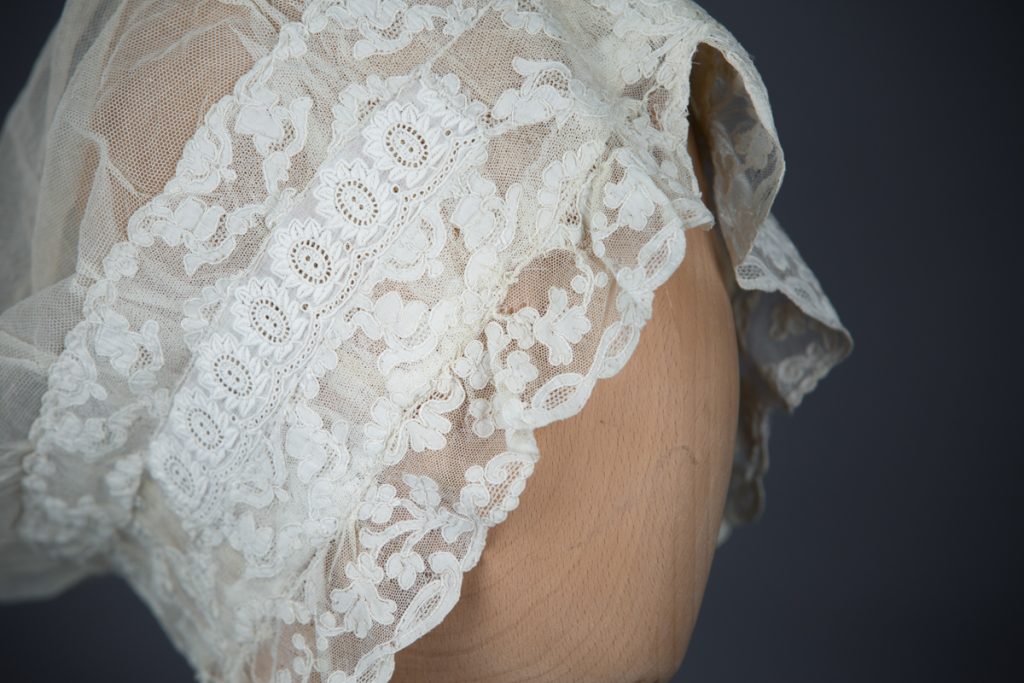Ivory Tulle & Lace Boudoir Cap | The Underpinnings Museum