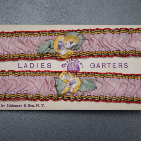 Queen Ann silk ribbon garters c. 1920s, USA, The Underpinnings Museum, Tigz Rice