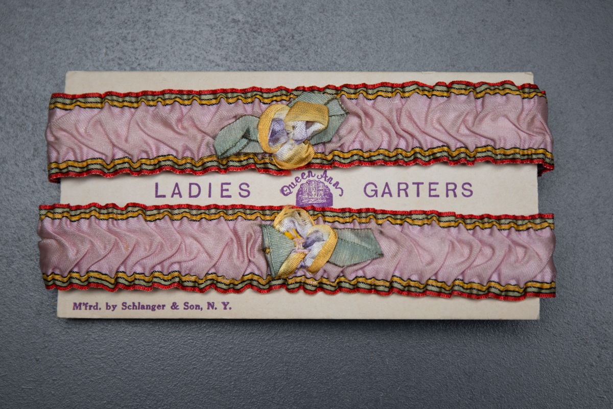Queen Ann silk ribbon garters c. 1920s, USA, The Underpinnings Museum, Tigz Rice