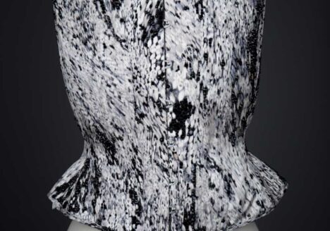 'Burned Earth' Silk Overbust Corset By The Velvet Letter. The Underpinnings Museum Photography by Tigz Rice