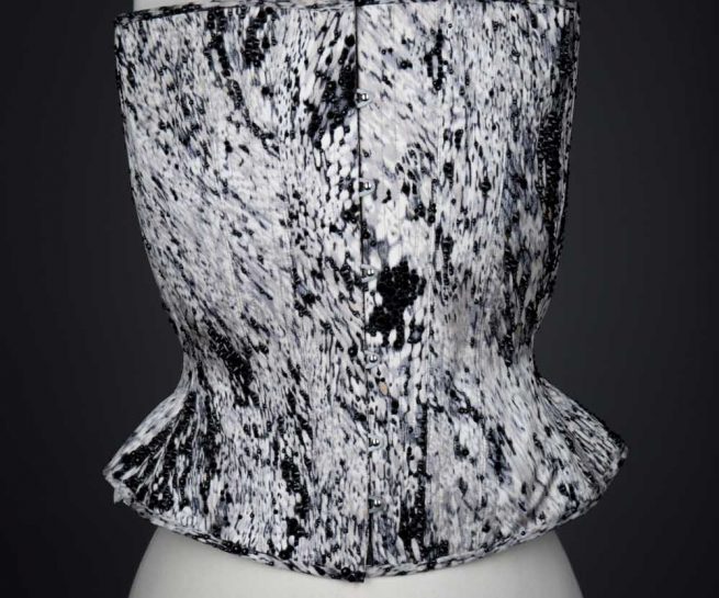 'Burned Earth' Silk Overbust Corset By The Velvet Letter. The Underpinnings Museum Photography by Tigz Rice