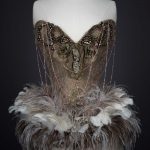 'Jonah' Silk & Feather Overbust Corset By Sparklewren. The Underpinnings Museum. Photography by Tigz Rice