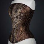 Pearls Of Wisdom leather overbust corset by Julia Bremble. The Underpinnings Museum. Photography by Julia Bremble