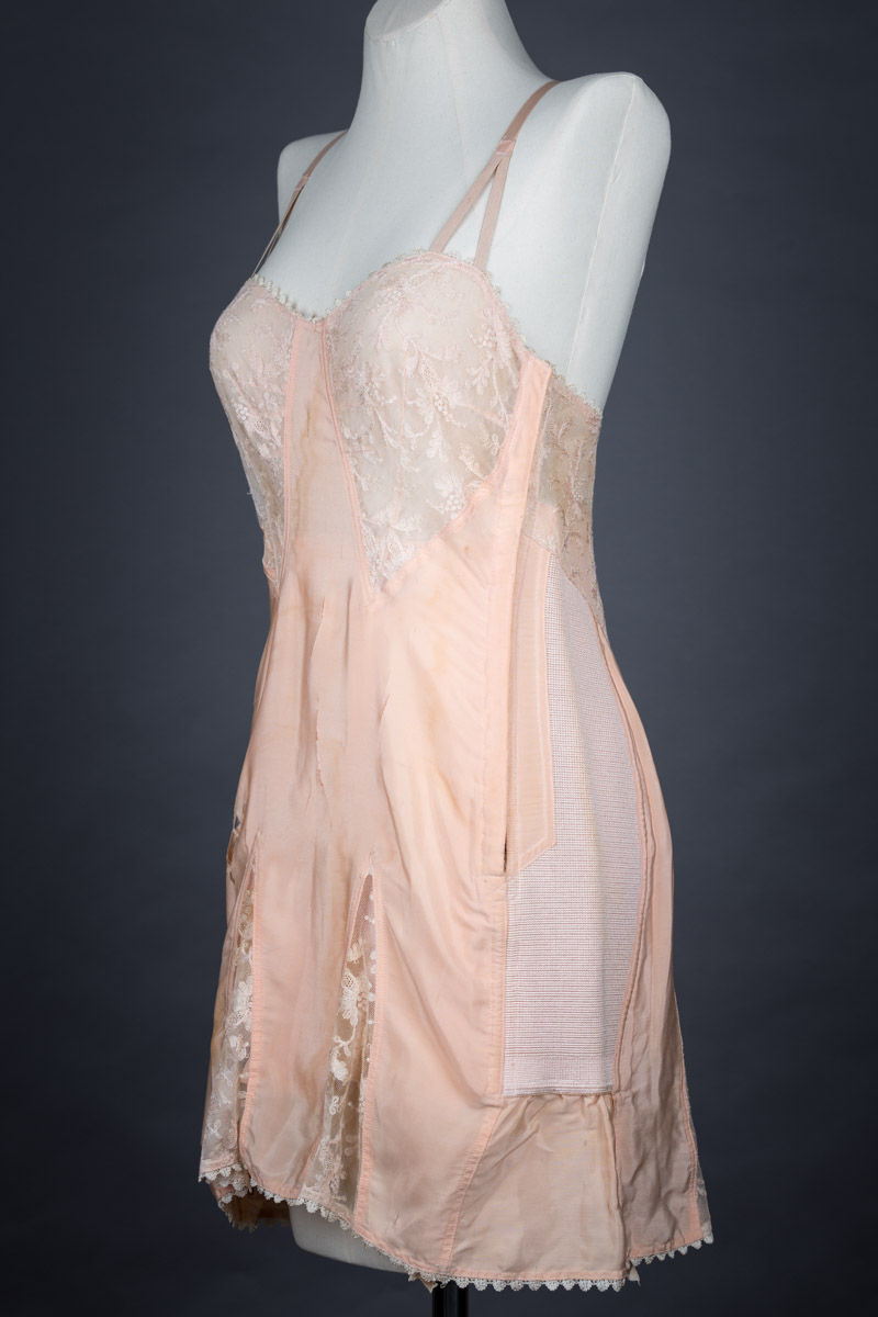 Silk Slip With Integrated Corselet By Redfern, c.1920s, USA. The Underpinnings Museum. Photography by Tigz Rice