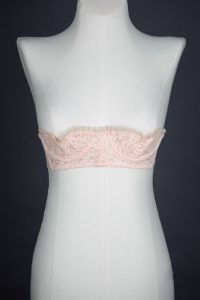 Lace Scalloped Quarter Cup Bra With Boned Cups By Latep, c. 1950s. The Underpinnings Museum. Photography by Tigz Rice