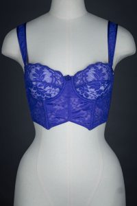 Longline Purple Lace Bra By Warner, c. 1980s, UK. The Underpinnings Museum. Photography by Tigz Rice