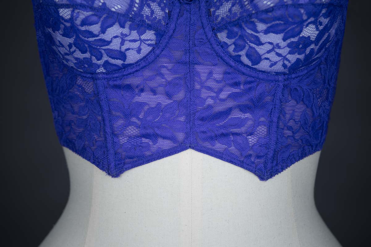 Longline Purple Lace Bra By Warner, c. 1980s, UK. The Underpinnings Museum. Photography by Tigz Rice