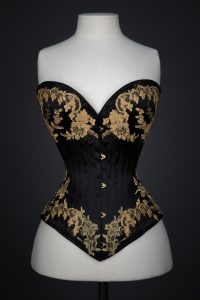 'Vanyanis' satin overbust corset by Vanyanis. The Underpinnings Museum. Photography by Tigz Rice.