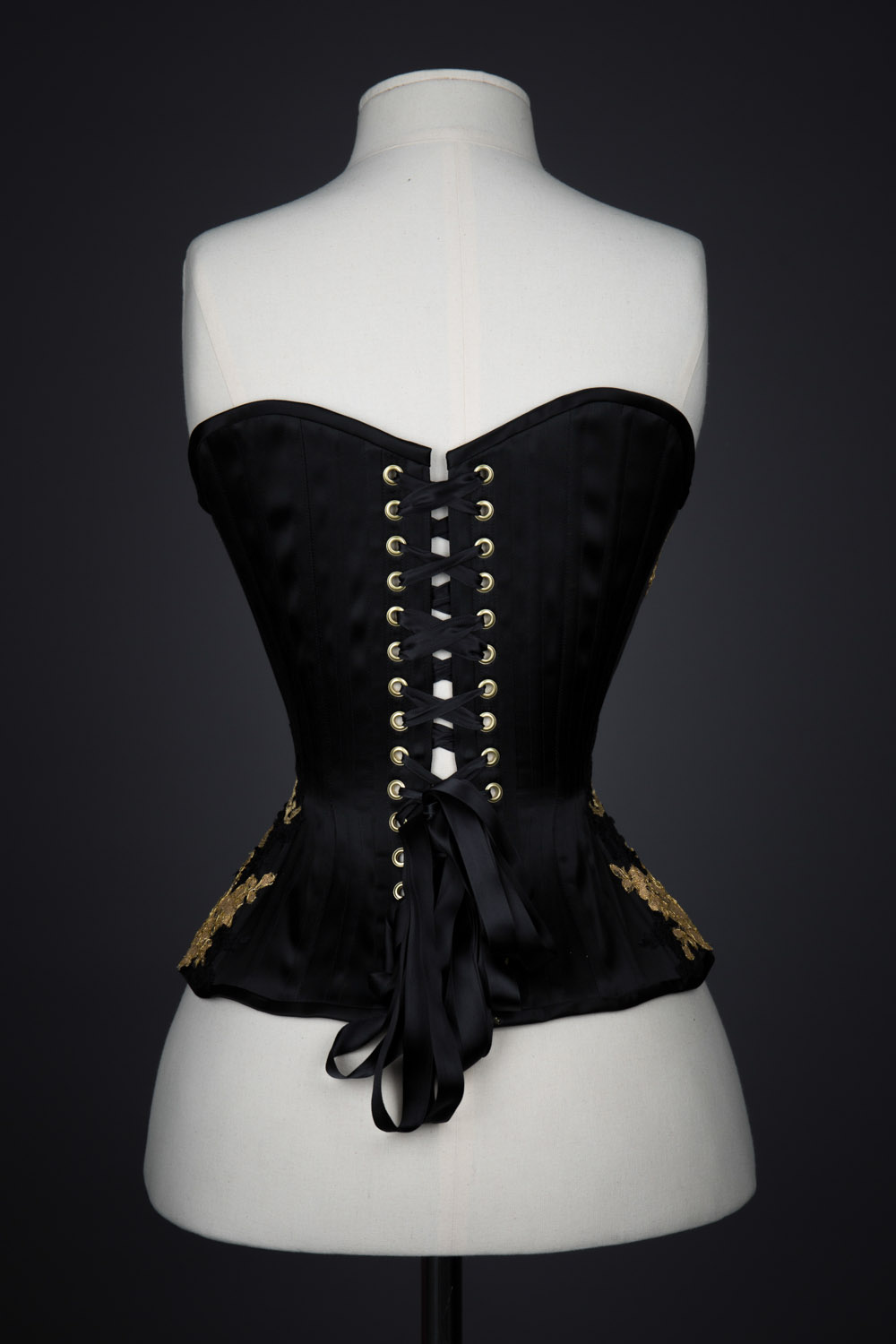 'Vanyanis' satin overbust corset by Vanyanis. The Underpinnings Museum. Photography by Tigz Rice.
