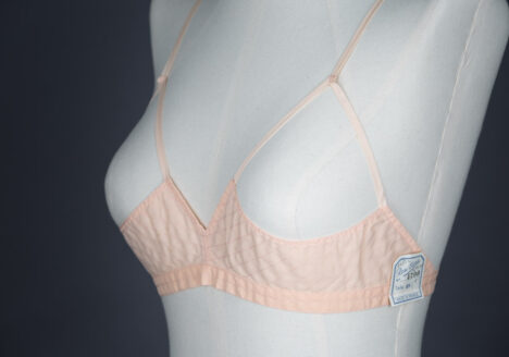 Quilted Nylon Sling Bra By Rose Marie, c. 1950s, France. The Underpinnings Museum. Photography by Tigz Rice